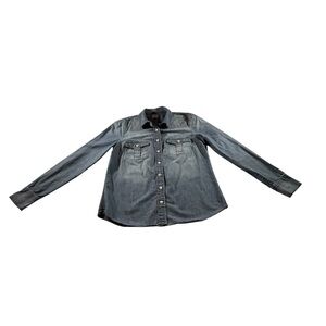 J. Crew Chambray Denim Collared Long Sleeve Shirt